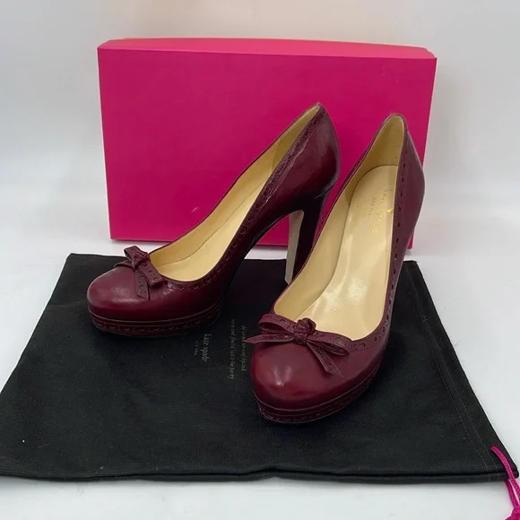 Kate Spade New York Lagoon Burgundy Leather Pumps
Women's Size 8 - Picture 1 of 9